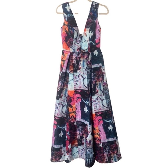 Jovani Dresses & Skirts - Jovani Size 4 Multicolor Floral Graffiti Graphic Print Gown